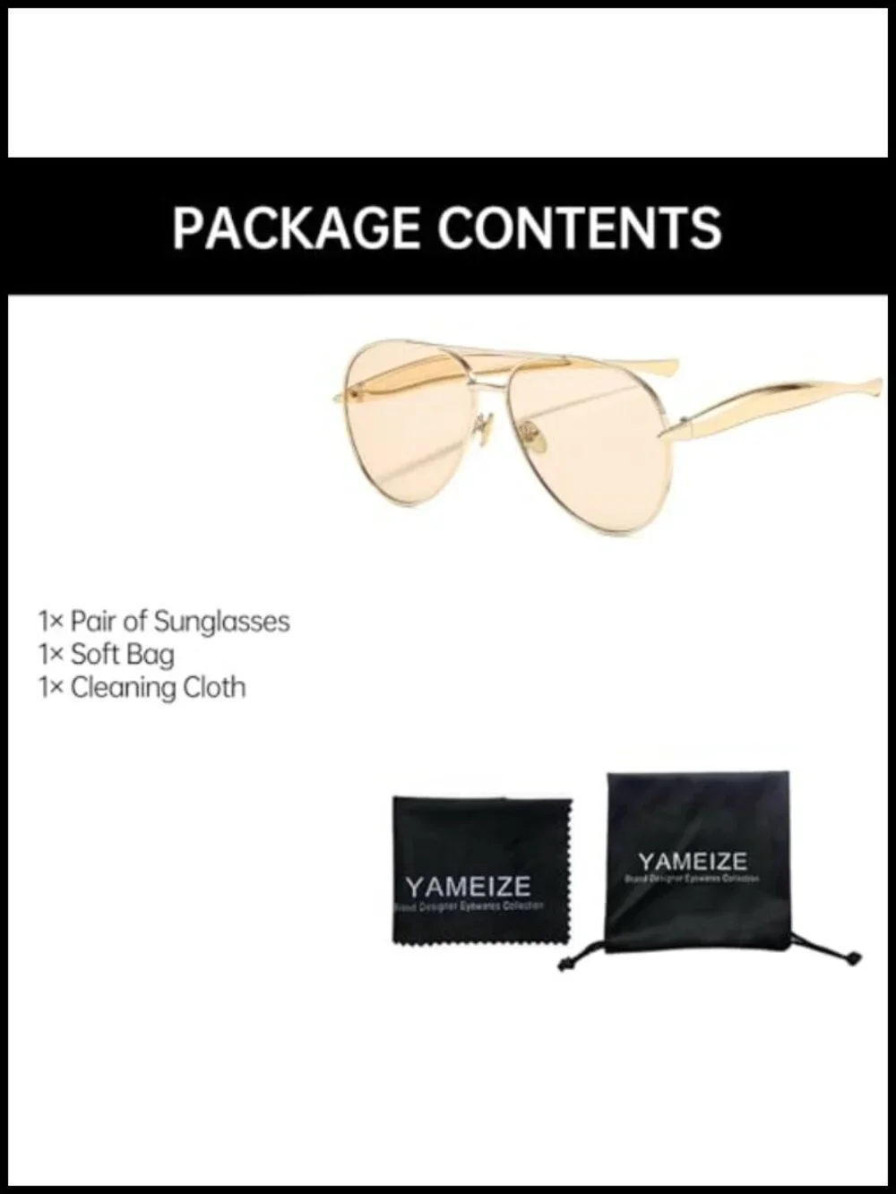 Retro 70s Pilot Sunglasses Double Bridge Metal Frame UV400 Oversized Square